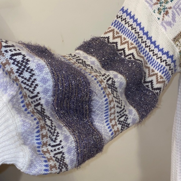 NWT!Free People Cozy Cottage 1/2 Zip Sweater Nordic-Inspired Size Small - Picture 5 of 16